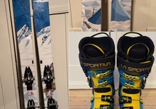 4FRNT Hoji 176 cm, Dynafit Beast, La Sportiva turpjäxor, skarjärn