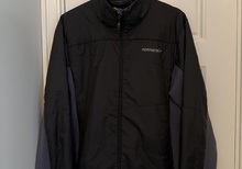 Norrøna falketind primaloft svart jacka, storlek L, herr