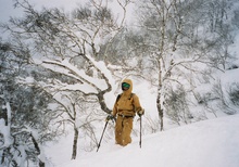 Houdini Rollercoaster Greenish Gold Skidset, L. Använd 1 säsong